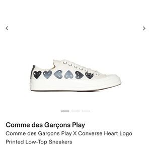 Comme des Garçons Play Heart Logo Printed Low-Top Sneakers
